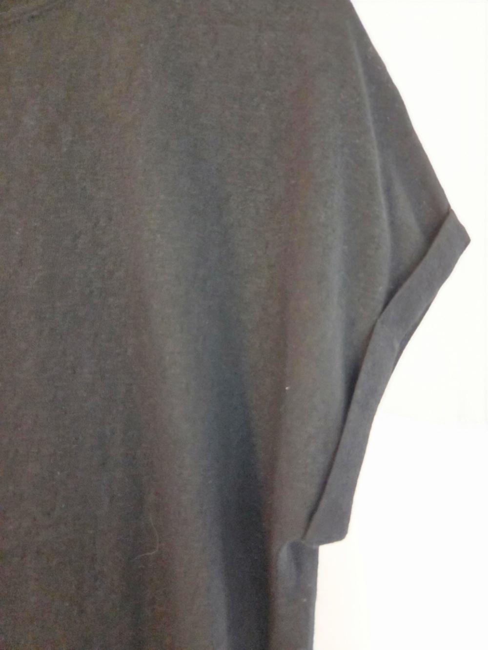 TWO Linen T-shirts/tops M blue/black Alison Sheri hi/low dolman sleeve coastal - Picture 8 of 10